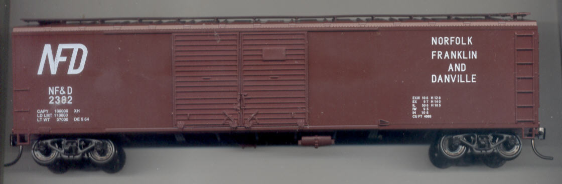 Norfolk, Franklin, & Danville 50' Box Car, Bowser